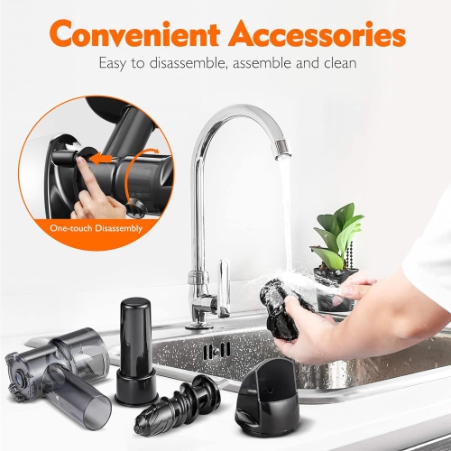 Masticating Juicer Machines, AMZCHEF Slow Cold Press Juicer with Reverse Function, High Juice Yield, Easy Clean with Brush,Recipes for High Nutrient