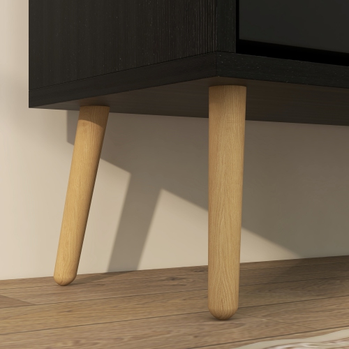 HOMCOM – Armoire à chaussures avec 4 tiroirs rabattables et tablette réglable, armoire de rangement pour chaussures pour entrée, couloir, peut