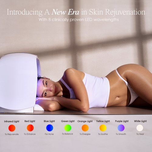 Project E Beauty Lumalux | Face & Body LED Light Therapy Device | 7 Color + Infrared Light Therapy | Anti-Aging | Pain Relief