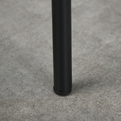 HOMCOM Modern Stacking Stools Set of 4, Backless Round Dining Chairs, Velvet-Touch Upholstered Accent Side Chairs with Metal Legs for Kitchen, Black