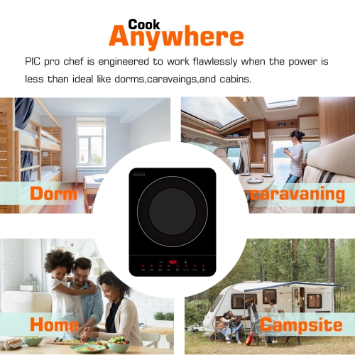 Empava 11-in Portable Single Heating Element 1800-W Countertop Induction Cooktop in Black 120-V(EMPV-11EC06)