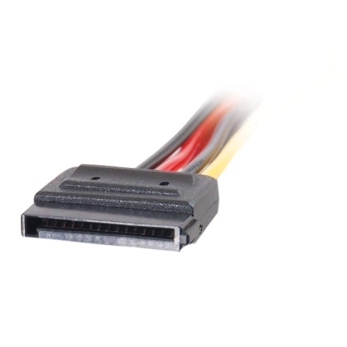 6-Inch 4-Pin Molex Male to 15-Pin SATA Female Power Adapter Cable, Improve Power Delivery to Your SATA Devices