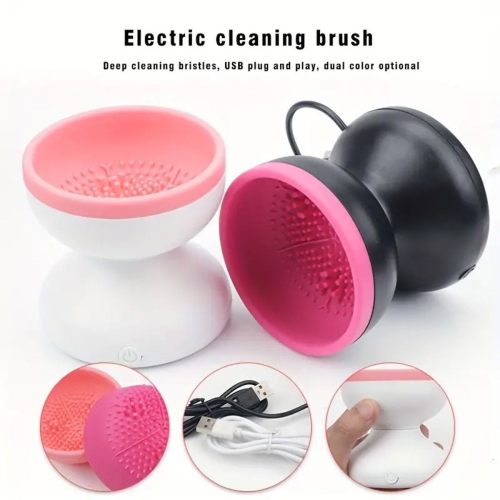 New Upgrade Electric Makeup Brush Cleaner Machine Automatic Silicone Brush Cleaner Beauty Blender Cleanser For Beauty Makeup Brushes