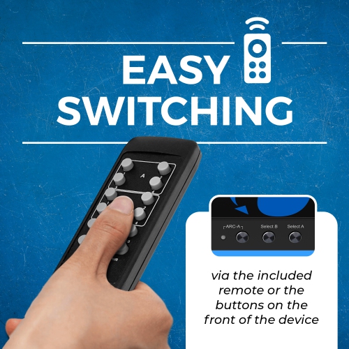 OREI 4K 4x2 HDMI Matrix Switch With ARC Audio Extraction, HDR & Downscaling