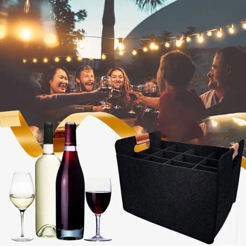 ISTAR 12 Bottle Wine Carrier Carry Case Glasses Vacation Picnic Dinner Party Travel Storage & Organizers for Toys, Shelves, Clothes