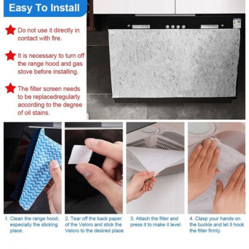 Self-cleaning Kitchen Range Hood Filter Screen Oil Suction Paper Anti Oil Stain Cotton Film Household