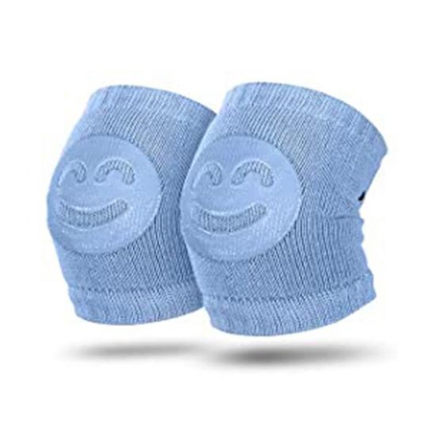 ISTAR  1 Pair Crawling Knee Pads Safety Anti-Slip Walking Leg Elbow Protector for Baby-Blue In Multicolor