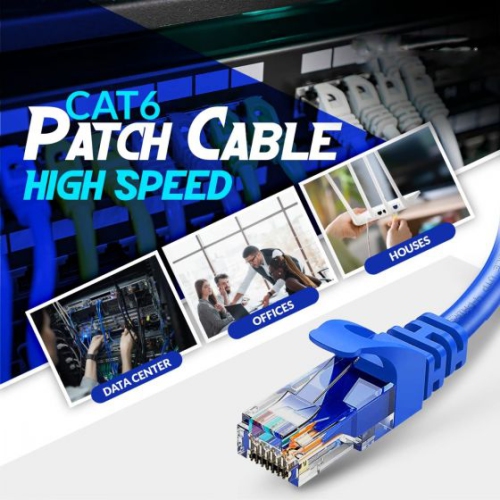 Câble Ethernet haute vitesse RJ45 CAT6E/Cat 6 pour Internet haute vitesse, connexion durable pour jouer, diffuser du contenu en continu et plus encore