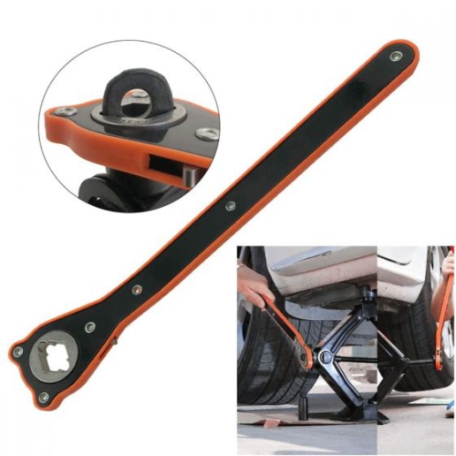 Versatile 2-in-1 Automotive Ratchet Wrench with Converter - Easy Car Jacking