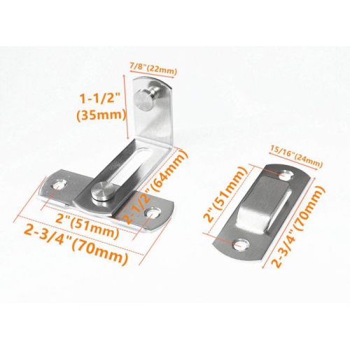 1 pack Barn Door Lock Sliding Barn Door Stainless steel barn sliding door lock is suitable for most door locks