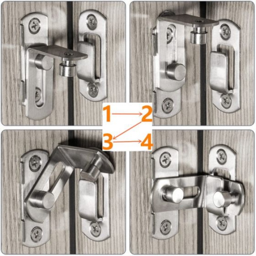1 pack Barn Door Lock Sliding Barn Door Stainless steel barn sliding door lock is suitable for most door locks