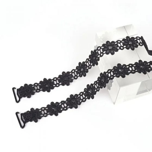 Élégantes bretelles ajustables en dentelle fleurie – dentelle élégante et conception invisible