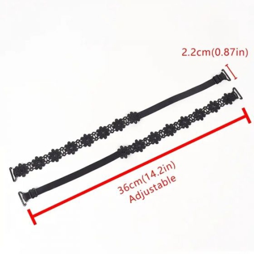 Élégantes bretelles ajustables en dentelle fleurie – dentelle élégante et conception invisible