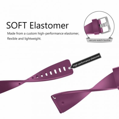 Fitbit Versa Band-White - Replacement Band A stainless steel buckle and a silicone fastener ring can help to keep the band from coming loose