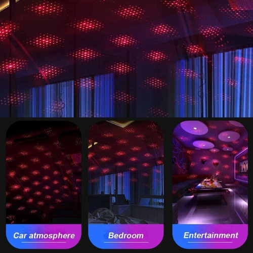 USB Car Interior Roof Atmosphere Starry Sky Lamp LED Projector Star Night Light