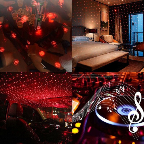 USB Car Interior Roof Atmosphere Starry Sky Lamp LED Projector Star Night Light