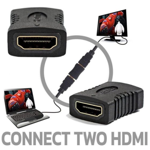 Female to Female Connector 1080p Coupler Adapter Joiner Extender for Computer, Media Player, Blu-ray Player, Ultra HD TV, Monitor, Projector with