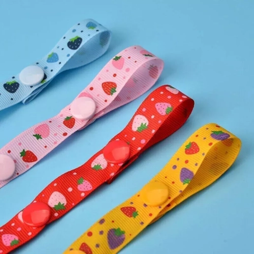 Porte-suce à pince pour bébé, bébé âgé adulte ajustable couleur assortie sangle de cou à pince de serviette de table à pince de cordon - Rouge