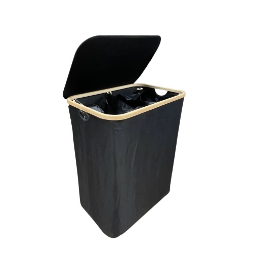JESSAR  - Laundry Basket With 2 Inner Bags And Lid In Black