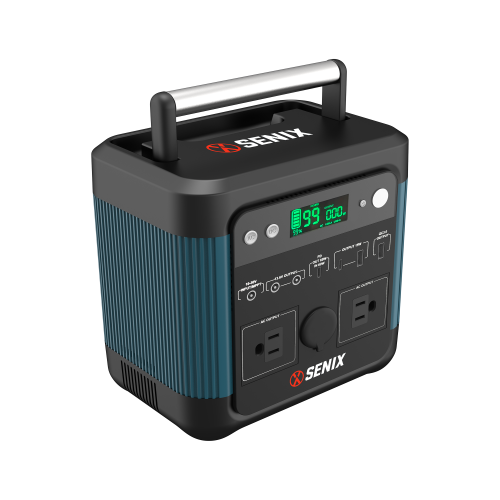 SENIX 600W Portable Power Station, 1200W Peak, 518Wh Li-ion Battery, Solar-Ready Backup for Home, Camping & Emergencies, Fast Charging USB & AC