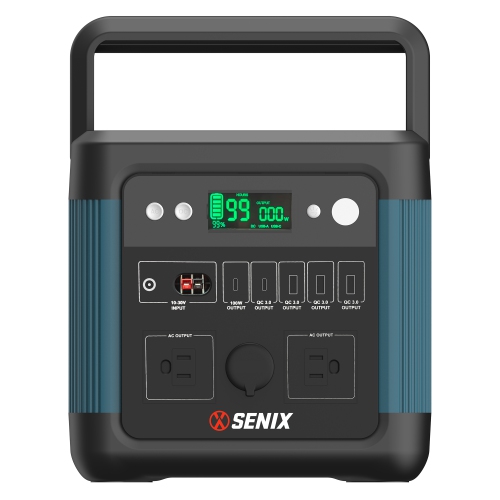 SENIX  1200W Portable Power Station, 2400W Peak, 974.4Wh Li-Ion Battery, Solar-Ready Backup for Home, Camping & Emergencies, Fast Charging USB & Ac Best Portable Power Station