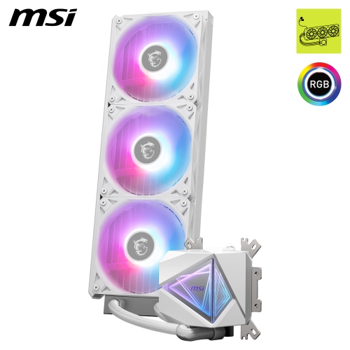 MSI MAG CORELIQUID I360 WHITE, LGA 1851, Global, 3x ARGB Gen2 Fan, ARGB Gen2 Block