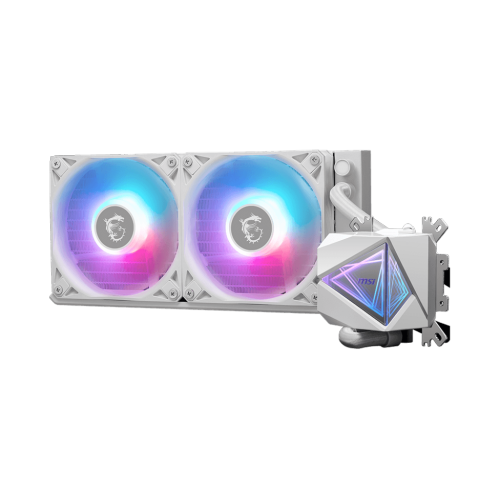 MSI MAG CORELIQUID I240 WHITE, USA,CA, 2x ARGB Gen2 Fan, ARGB Gen2 Block