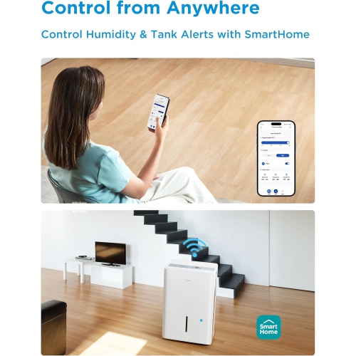 Midea 1,500 Sq. Ft. Energy Star Certified Dehumidifier With Reusable Air Filter 22 Pint 2019 DOE - Ideal For Basements, Large & Medium Sized Rooms