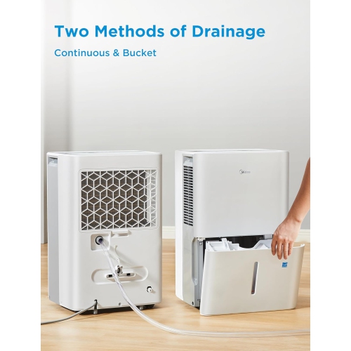 Midea 1,500 Sq. Ft. Energy Star Certified Dehumidifier With Reusable Air Filter 22 Pint 2019 DOE - Ideal For Basements, Large & Medium Sized Rooms