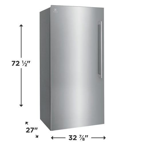 Electrolux 19 Cu. Ft. Frost-Free Upright Single Door Freezer - Stainless Steel