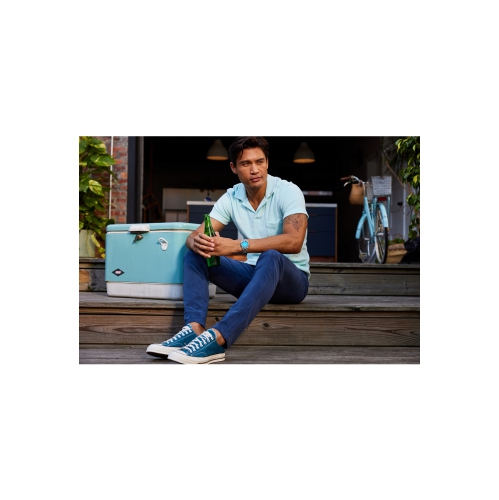 Montre automatique pour hommes « TSUYOSA » 40&nbsp;mm avec boîtier et bracelet en acier inoxydable argenté et cadran sarcelle de Citizen