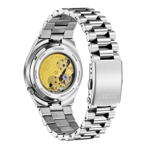 Citizen Mens “TSUYOSA” Automatic Watch 40mm Silver-Tone Stainless Steel Case and Bracelet with Burgundy Dial