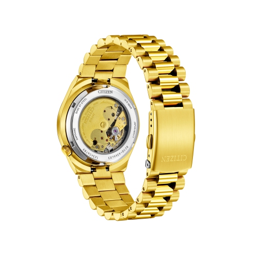 Citizen Mens “TSUYOSA” Automatic Watch 40mm Gold-Tone Stainless Steel Case and Bracelet with Green Dial