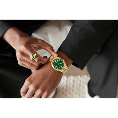 Citizen Mens “TSUYOSA” Automatic Watch 40mm Gold-Tone Stainless Steel Case and Bracelet with Green Dial