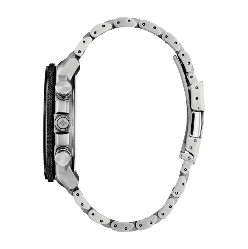 Montre pour hommes Eco-Drive Promaster Geo Trekker 46 mm de Citizen avec boîtier et bracelet en acier inoxydable argenté et cadran gris