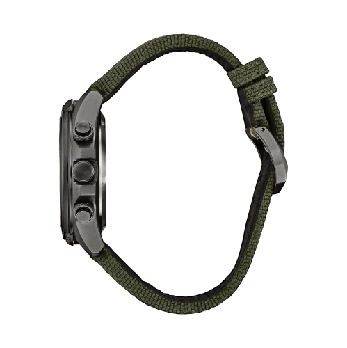 Citizen Mens Promaster Land Eco-Drive Watch 43.9mm Grey Stainless Steel Case Green CORDURA® Strap with Green Dial