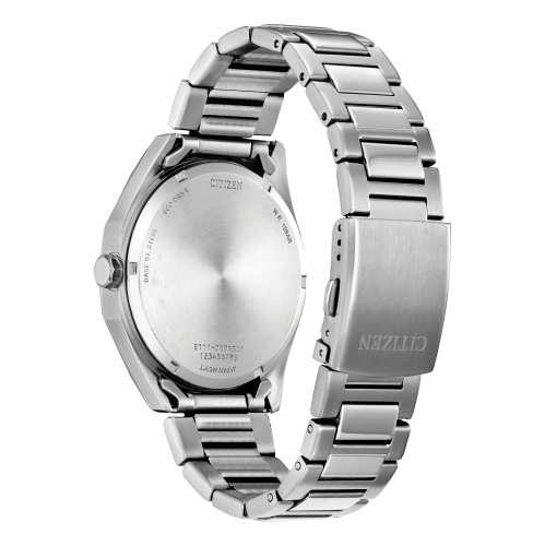 Montre pour hommes Weekender Eco-Drive 41 mm, boîtier et bracelet en inox argenté, cadran bleu