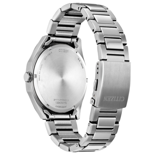 Montre pour hommes Weekender Eco-Drive 41 mm, boîtier et bracelet en inox argenté, cadran bleu