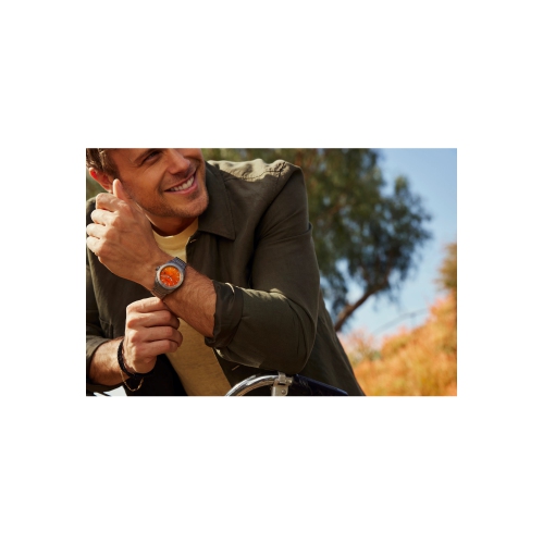 Montre pour hommes Brycen Eco-Drive 41&nbsp;mm avec boîtier et bracelet en super titane argenté et cadran noir de Citizen