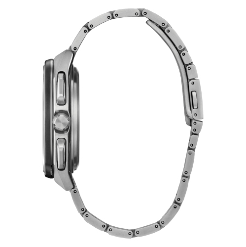 Montre homme, Satellite Wave GPS Eco-Drive, boîtier et bracelet 45,4 mm ton argent Super Titanium, cadran bleu