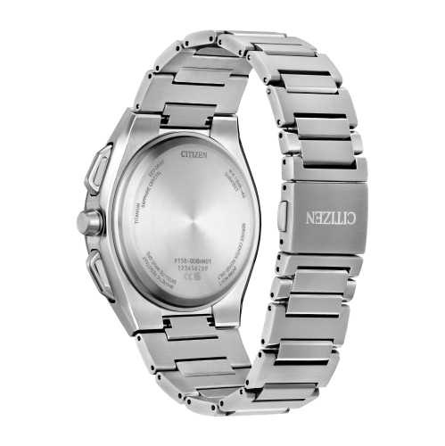 Montre homme, Satellite Wave GPS Eco-Drive, boîtier et bracelet 45,4 mm ton argent Super Titanium, cadran bleu