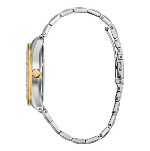 Citizen Mens Corso Diamond Eco-Drive Watch 40mm Two-Tone Stainless Steel Case and Bracelet with Black Dial