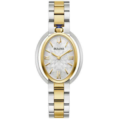 BULOVA  Ladies Rubaiyat Quartz Watch 28.8MM Two-Tone Stainless Steel Case And Bracelet With Silver-White Dial (98L320) In Multicolor