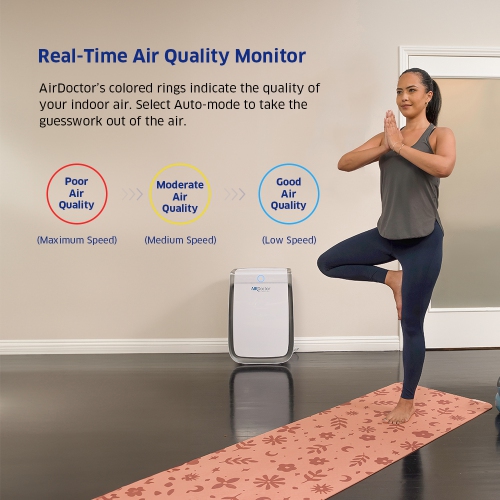 AIRDOCTOR 3500i SMART Air Purifier for Living Rooms Bedrooms 3 Stage Filtration UltraHEPA Carbon/VOC