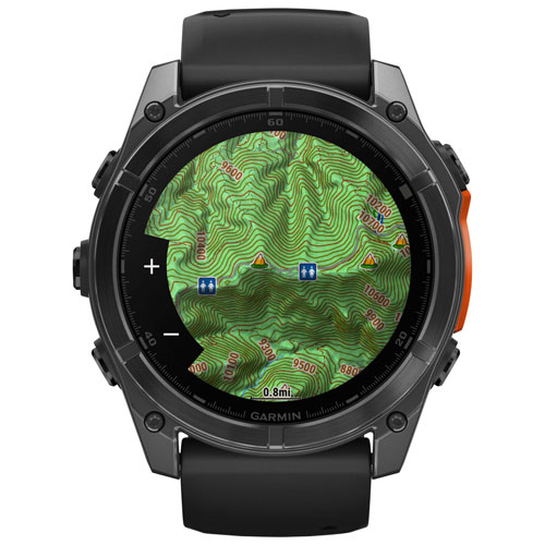 Montre intelligente multisport Bluetooth AMOLED fēnix 8 de 51 mm de Garmin - Noir/Gris ardoise