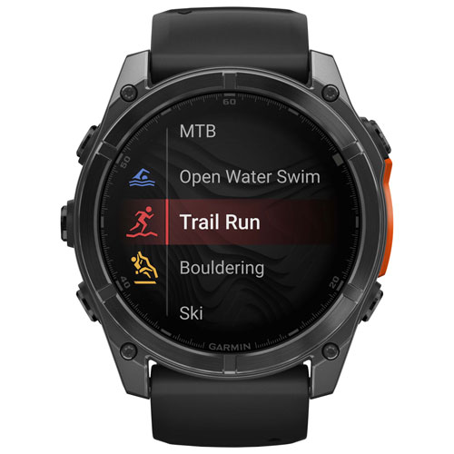 Montre intelligente multisport Bluetooth AMOLED fēnix 8 de 51 mm de Garmin - Noir/Gris ardoise