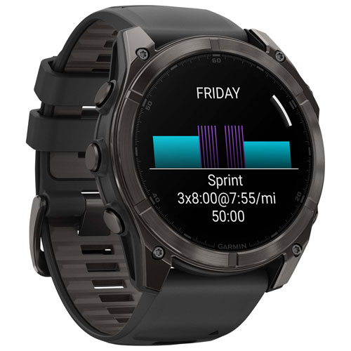 Garmin fēnix 8 51mm Sapphire AMOLED Bluetooth Multisport Smartwatch - Black/Carbon Grey