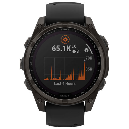 Garmin fēnix 8 47mm Sapphire Solar Bluetooth Multisport Smartwatch - Black/Carbon Grey