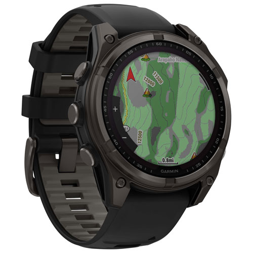 Garmin fēnix 8 47mm Sapphire Solar Bluetooth Multisport Smartwatch - Black/Carbon Grey
