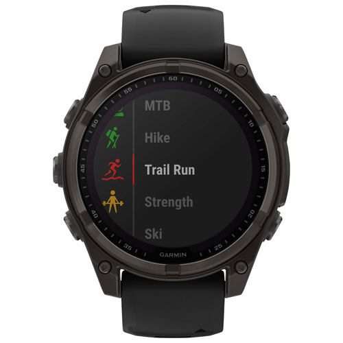 Garmin fēnix 8 47mm Sapphire Solar Bluetooth Multisport Smartwatch - Black/Carbon Grey